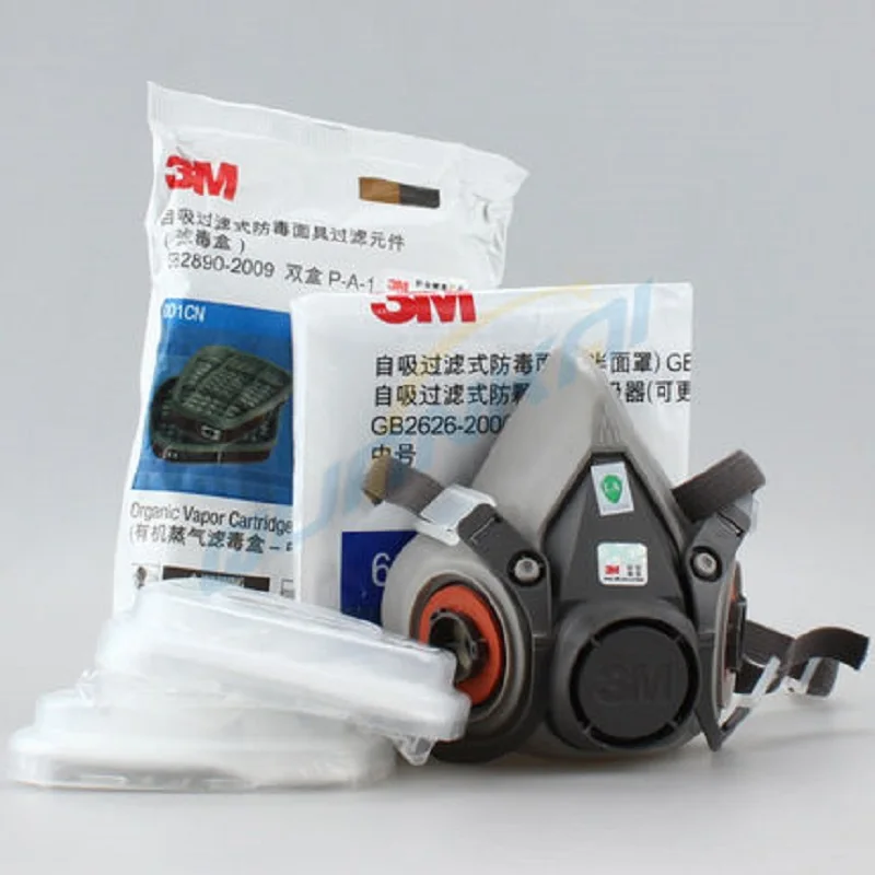 3M6200 противогаз спрей краска Пылезащитная маска химический/органический газ/Промышленная пыль специальный респиратор 2091 фильтр хлопок 13 шт. в комплекте