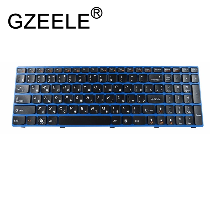 Русская клавиатура для ноутбука GZEELE для LENOVO V570 V570C V575 Z570 Z575 B570 B570A B570E B570G B575 B575A B575E B590 B590A blue RU|Клавиатуры для замены| | АлиЭкспресс