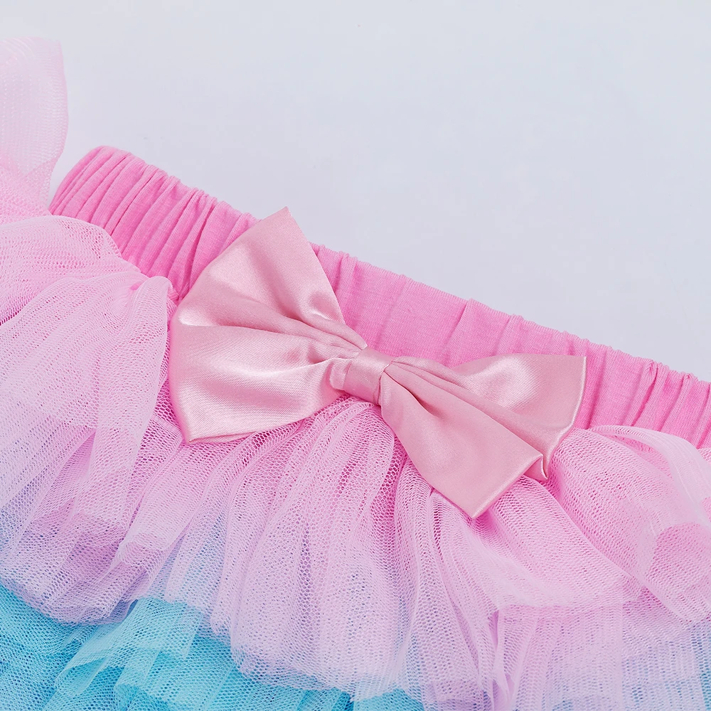 Новинка летняя юбка для девочек детская пачка кружевная сетчатая Pettiskirt