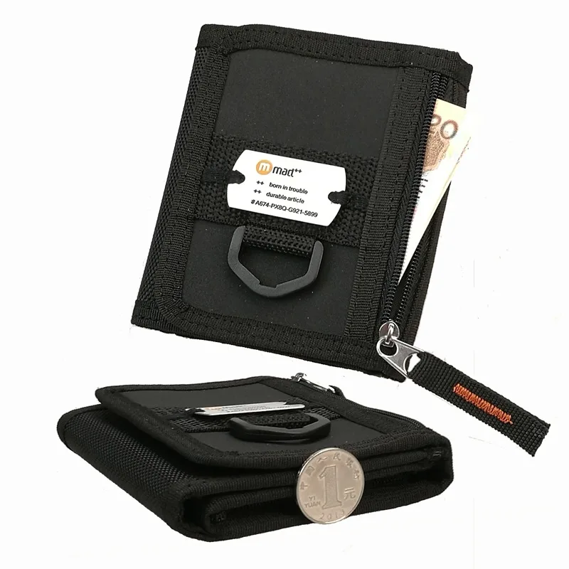 Buy trifold male men wallet casual black wallet purse