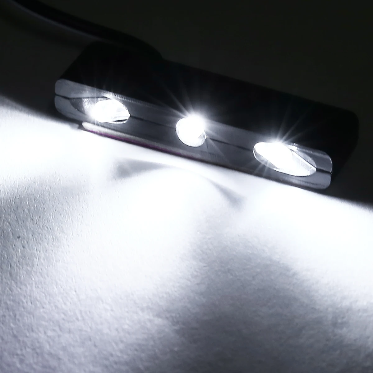 High Brightness Motorcycle 3 LED License Plate White Light DC 12V Motorbike Car Number Plate Lamp