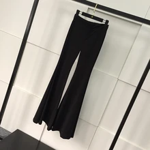 Pants Rushed Promotion Polyester Regular Broadcloth Lulu Leggings 2016 Fashion Bell-bottoms Women Trousers Drape Giant Thin