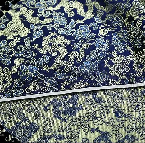 

90cm*100cm Brocade fabric costume COS kimono cheongsam silk brocade fabric dragon quality diy dress cloth fabric