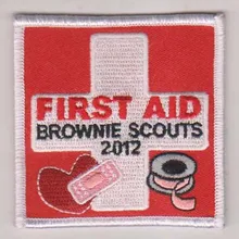 Вышитые патч для домовой скаутов из саржи с вышивка контуров оверлоком и основа из ПВХ нестандартной конструкции и MOQ50pcs