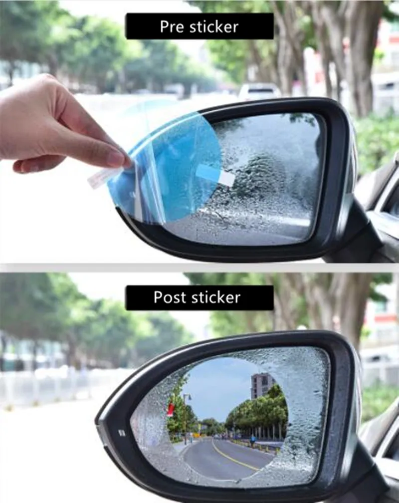 

2pcs Rainproof Car Rearview Mirror Film Sticker Anti-fog Protective Film for Benz key w204 w211 accessories gla usb w213