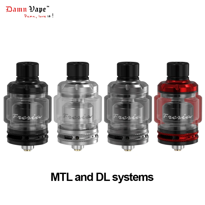 

Original DamnVape Fresia MTL RTA tank 2ml/3.5ml Capacity 22mm Single Coil Innovation Tube In Tube AFC System Fresia DL Atomizer