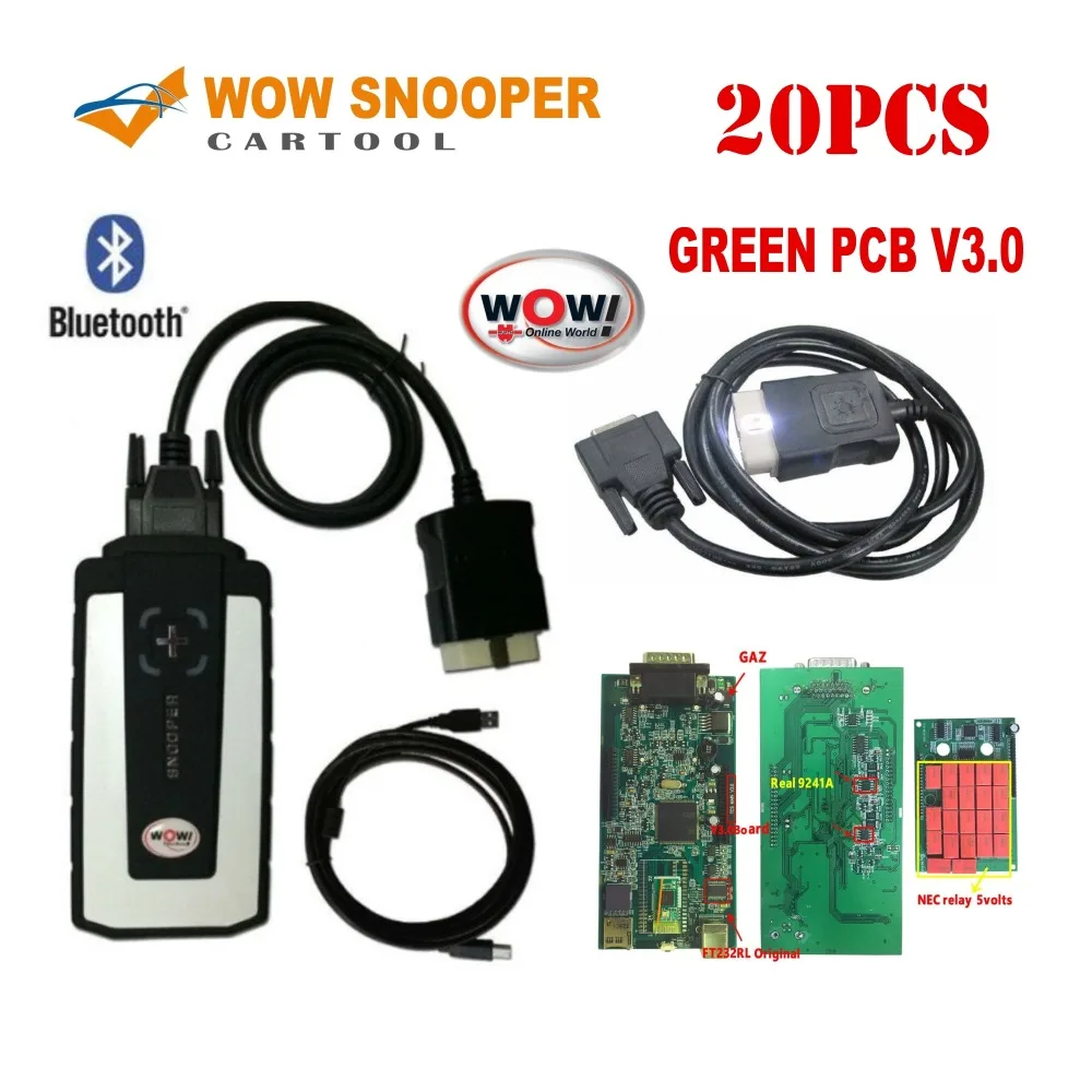 20pcs DHL wow snooper CDP with Bluetooth V5.00.8R2 software vd tcs cdp