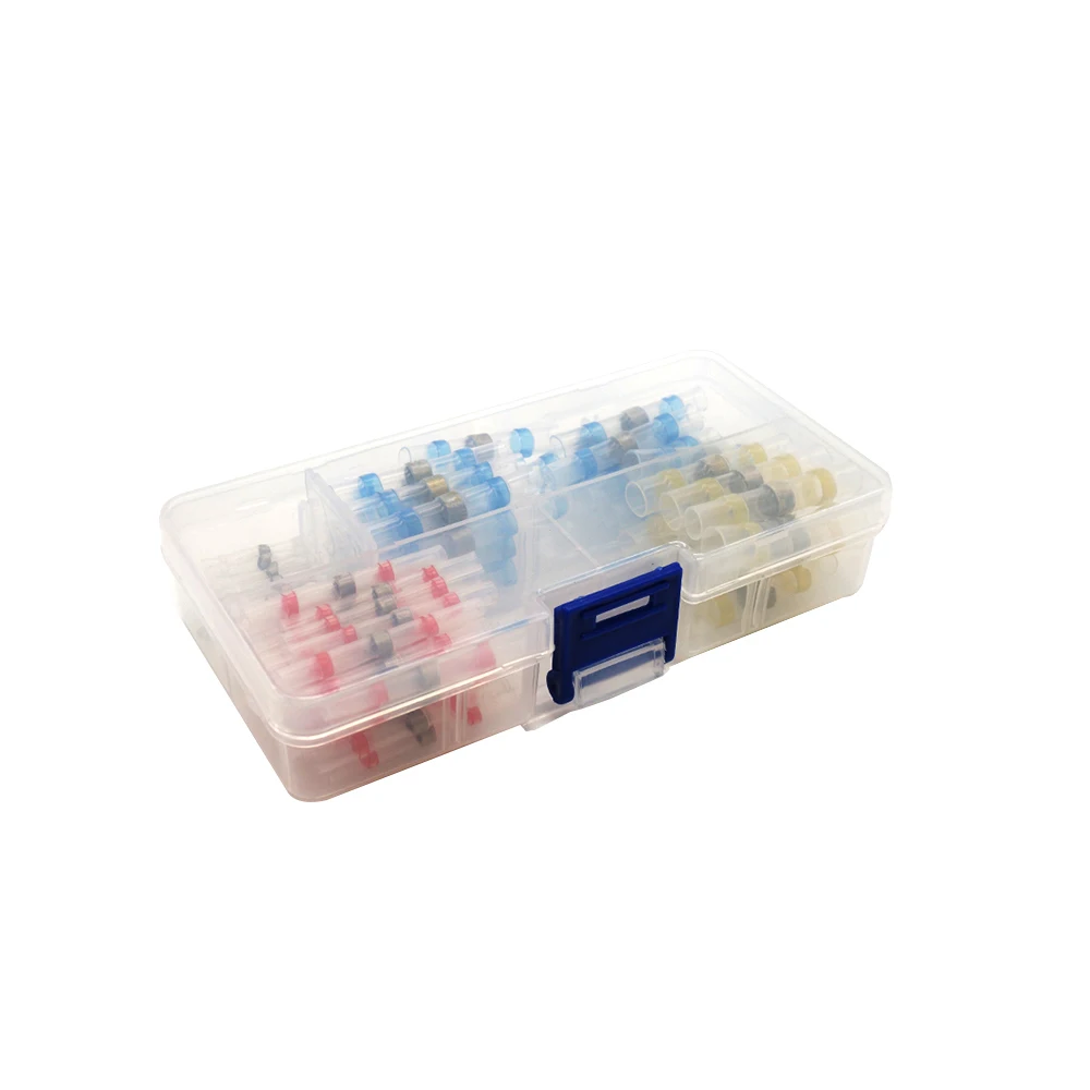 

50pcs Waterproof Solder Seal Heat Shrink Butt Connectors Soldering Sleeve Wire Connector Terminal Electrical Connector with box