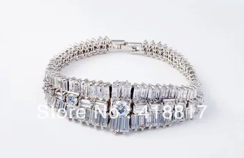 

Zircon Stone Bars Connected Wrist Band Bracelet