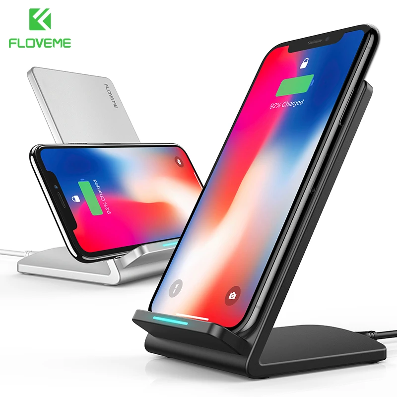FLOVEME Wireless Charger For iPhone 8 X 8 Plus 10W Wireless Charging QI Wireless Charger Fast For Samsung Galaxy S8 S7 Edge Pad