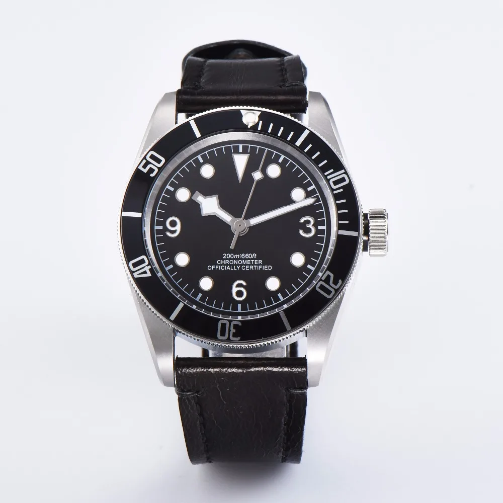 

CORGEUT 2018 new 41mm sapphire case black bezel luxury brand super light Miyota movement automatic watch men A9