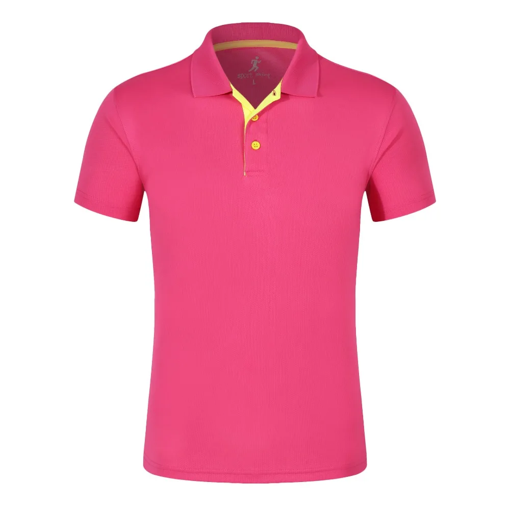 Летняя мужская футболка, брендовая быстросохнущая модная футболка с отворотом для мужчин и женщин, деловая рубашка для гольфа, Повседневная Подростковая Мужская футболка, футболки