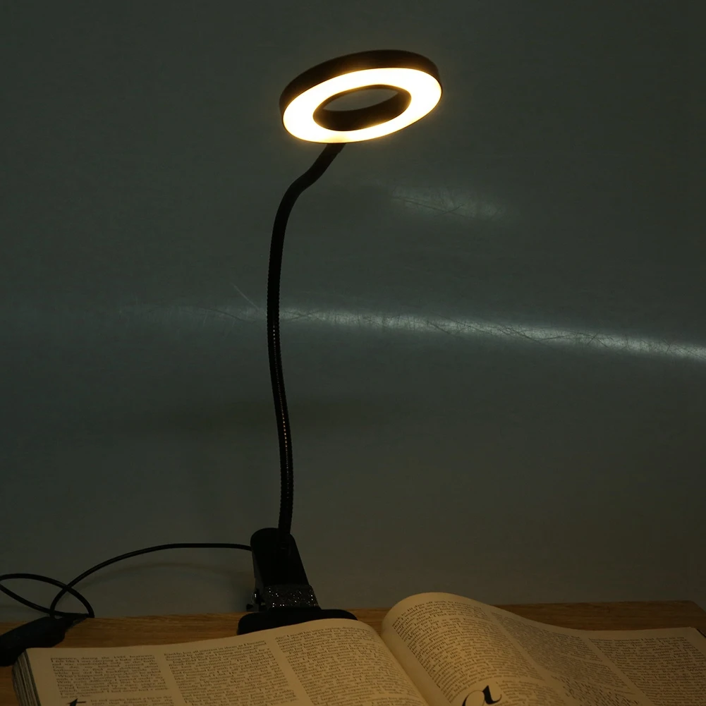 Портативный USB светодиодный светильник для ногтей, настольная лампа с зажимом, Регулируемый Настольный свет для маникюра, чтения, тату-светильник, настольная лампа для ногтей