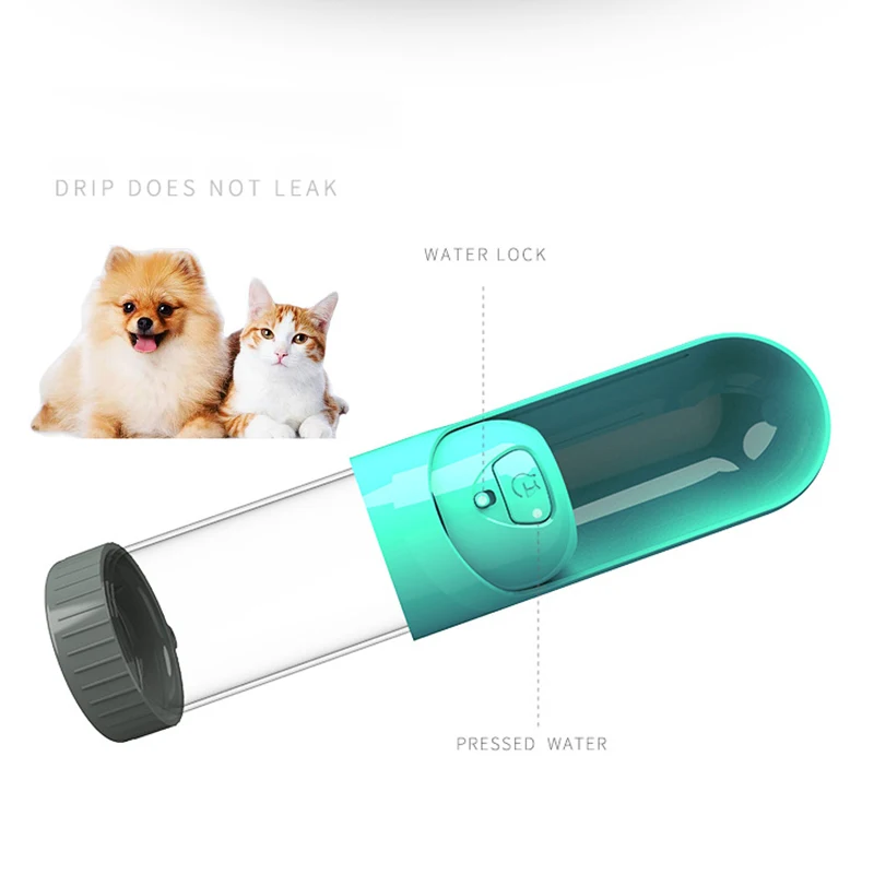 Portable Dog Water Bottle Leak Proof Puppy Water Dispenser with Feeder
