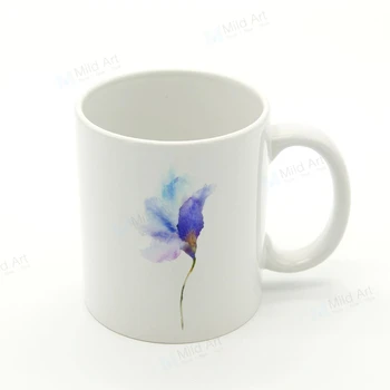 

Modern Nordic Watercolor Flowers Floral Art Kitchen Ceramic Water Cups Creative Girlfriend Gifts Drinks Coffee Tea Milk Mugs Set