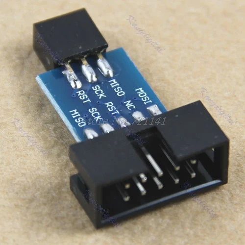 10Pin преобразовать в Стандартный 6 Pin совета адаптер для ATMEL STK500 USBASP AVRISP