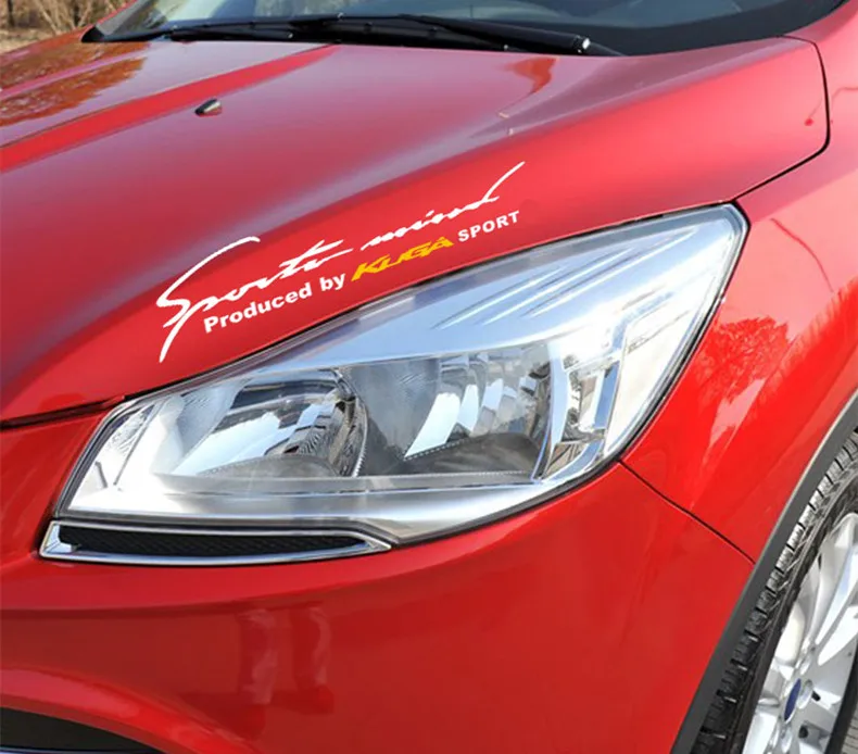 Авто передняя фара для бровей Спортивная наклейка капот двигателя ПВХ наклейка для автомобиля Стайлинг для FORD Focus Fiesta Mondeo Kuga Edge Ecosport