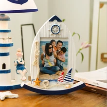 Винтажная 5 дюймов деревянная семейная рамка для фотографий в средиземноморском стиле стиль руля картина рамка искусство домашний декор