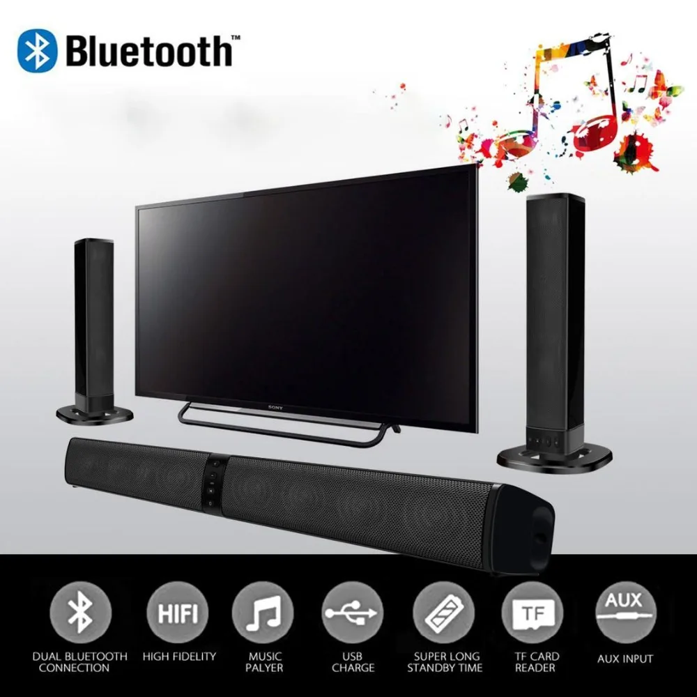 BS-36 Sound Blaster soundbar Portable Bluetooth Speaker Innovative Foldable Split TV Speaker altavoz bluetooth Support TF card BS-36 Sound Blaster soundbar Portable Bluetooth Speaker Innovative Foldable Split TV Speaker altavoz bluetooth Support TF card