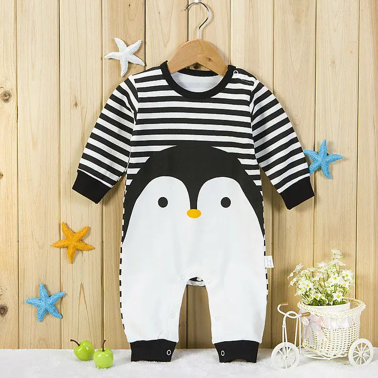 

0-2 years old baby cotton long sleeve long climb clothes baby conjoined clothes Baby girl cartoon design