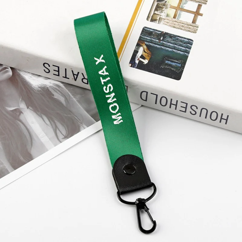 MONSTA X KPOP Name Laser Lanyard Keychain Keyring Cellphone Holder Strap Bag Pendant Accessory image 5
