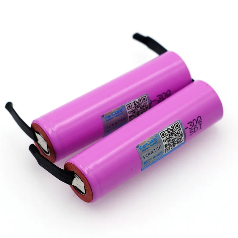 VariCore, INR18650 30Q аккумуляторная батарея 3000mAh li-lon батареи+ DIY никель