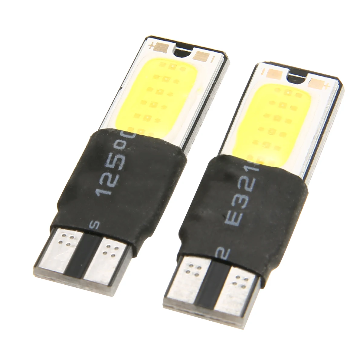 2pcs White T10 Wedge Light 194 168 6W COB LED Car Canbus No Error Side Signal Lamp Bulb Auto Reading  Number Plate Lights