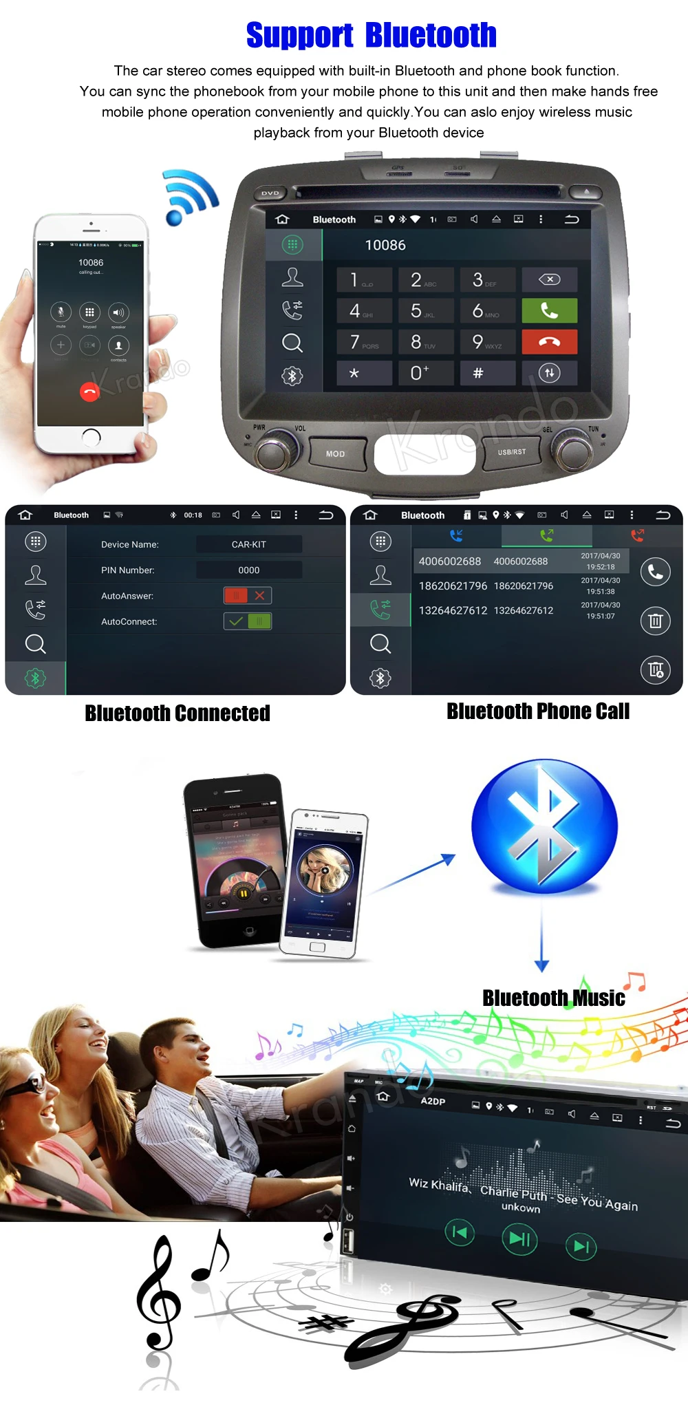 Автомобильная Мультимедийная система Krando 7 дюймов Android 9 0 dvd gps навигация для Hyundai
