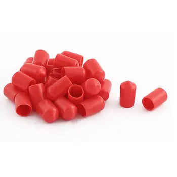 

30Pcs Adhesive Glue Lined Heat Shrink Shrinkable End Caps Red
