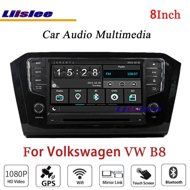 Flash Deal Liislee For Volkswagen B8 - Stereo Android Radio DVD Player BT Wifi GPS MAP NAV Navigation 1080P System Original NAVI Design 1