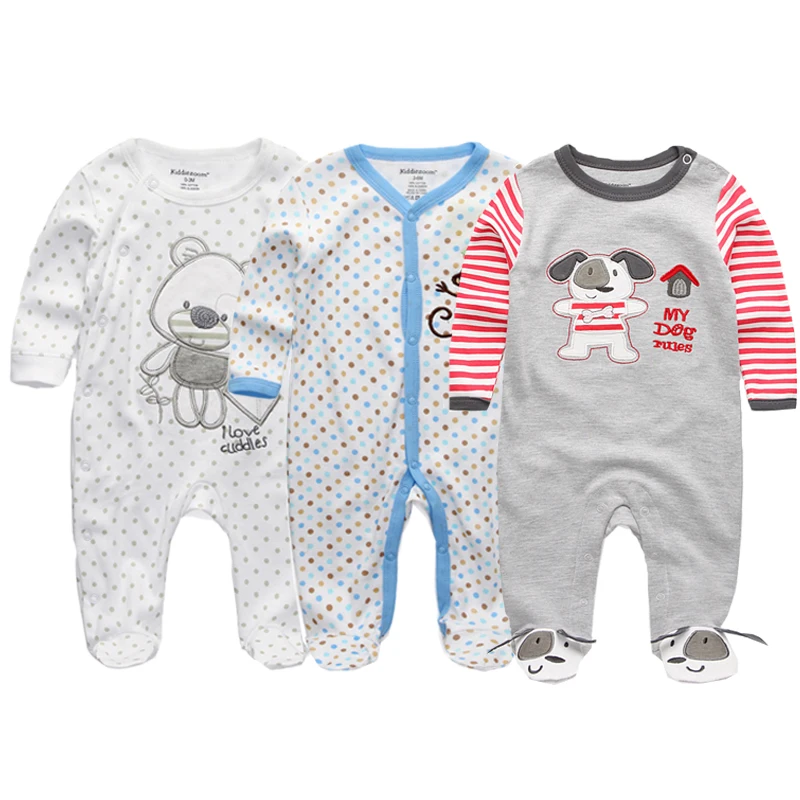 Newborn Baby Boys Rompers Spring Baby Clothes for Girls Long Sleeve Jumpsuit overalls