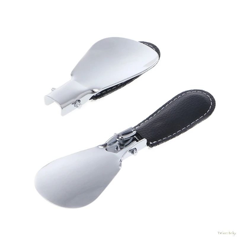 

2018 Black Folding Portable Shoehorn Metal Durable With Stainless Steel Folding Shoehorn Sep26_17