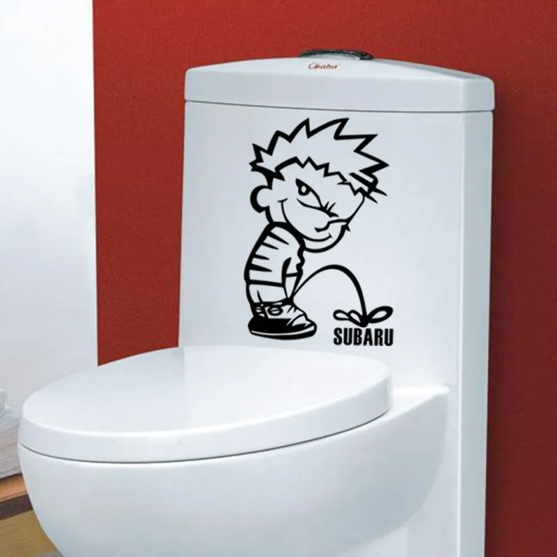 funny naughty boy Subaru pee car sticker home decor wall ...