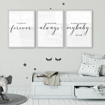 

I'll Love You Forever Nursery Wall Art Nursery Decor Baby Shower Gift Baby Girl Boy Nursery Baby Room Poster Children Child Art
