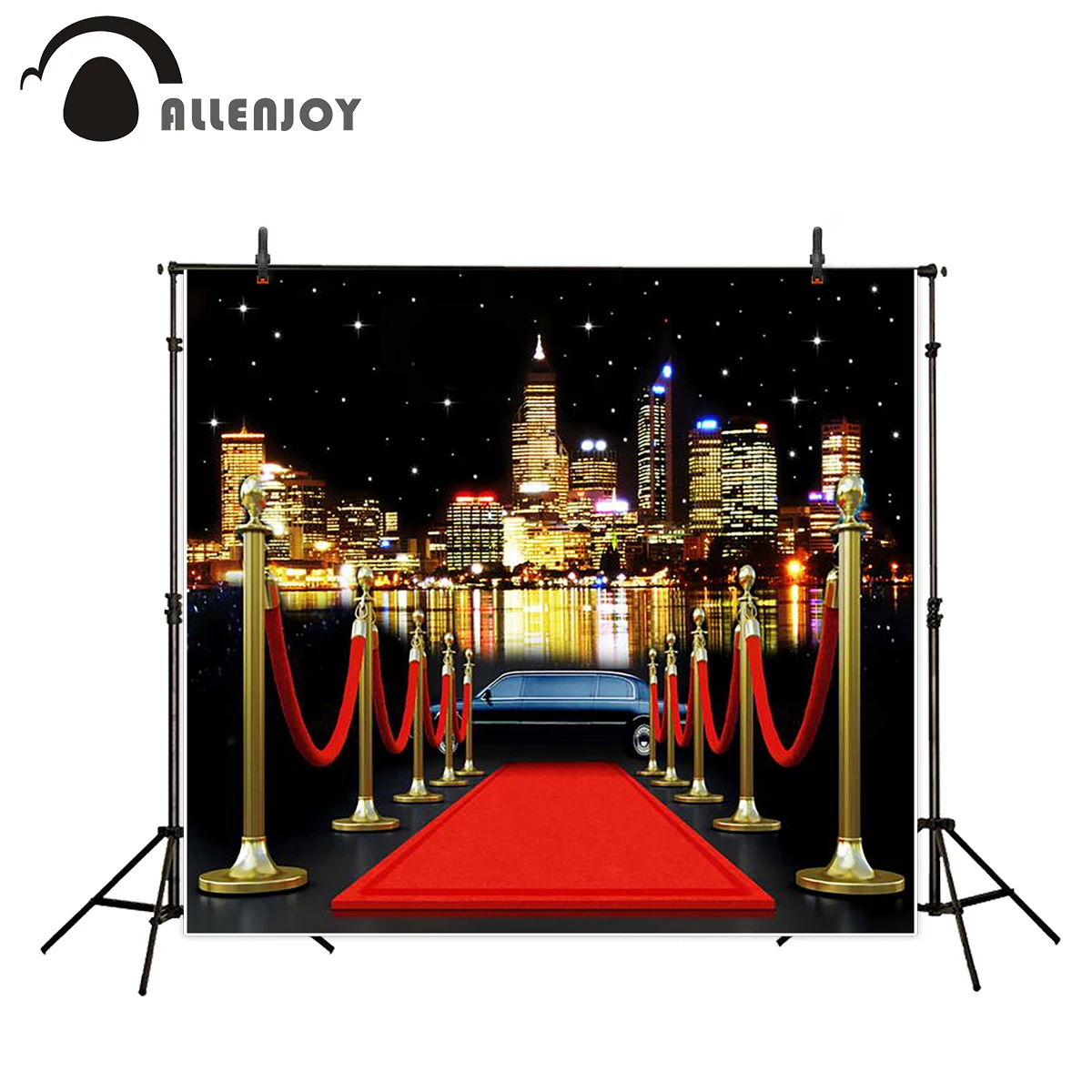 Allenjoy фоны для фотостудии ночное здание автомобиль красный ковер известные люди