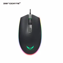 USB Wired Optical Mouse Gaming Mouse LED RGB Backlight Jogo Do Rato para PC Laptop Humano Boody