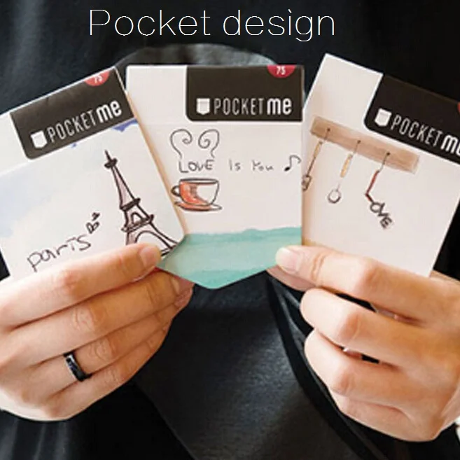 

New Fashion Cute Paris Tower Pocket design Memo Notepad/Sticky note/Writing scratch pad/office school supplies
