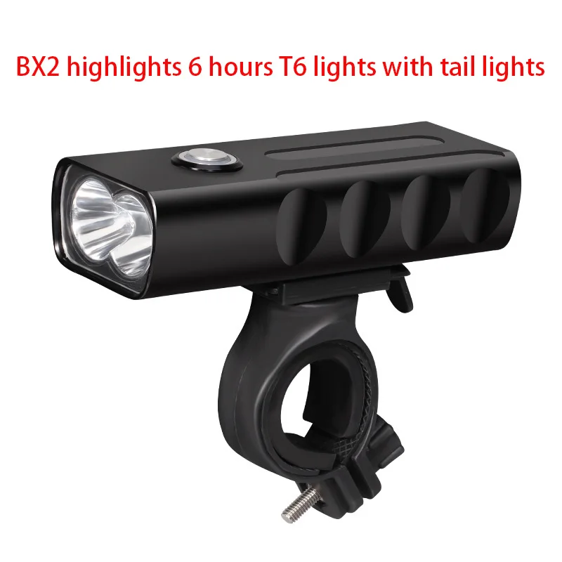 BX2/BX3 USB Перезаряжаемый велосипедный светильник, передний руль, велосипедный светодиодный светильник, батарея, вспышка, светильник фонарь, головной светильник, Аксессуары для велосипеда - Цвет: 6 hours T6 Taillight
