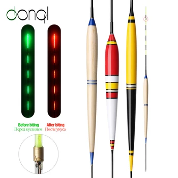 

DONQL Smart Led Light Fishing Float Fish Bite Automatically Remind Glowing Float Electric Night Fishing Buoy Without Battery