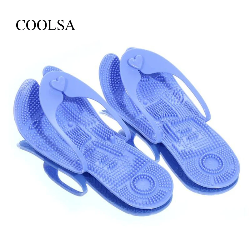 Мужские Нескользящие пляжные шлепанцы COOLSA однотонные дорожные тапки для душа