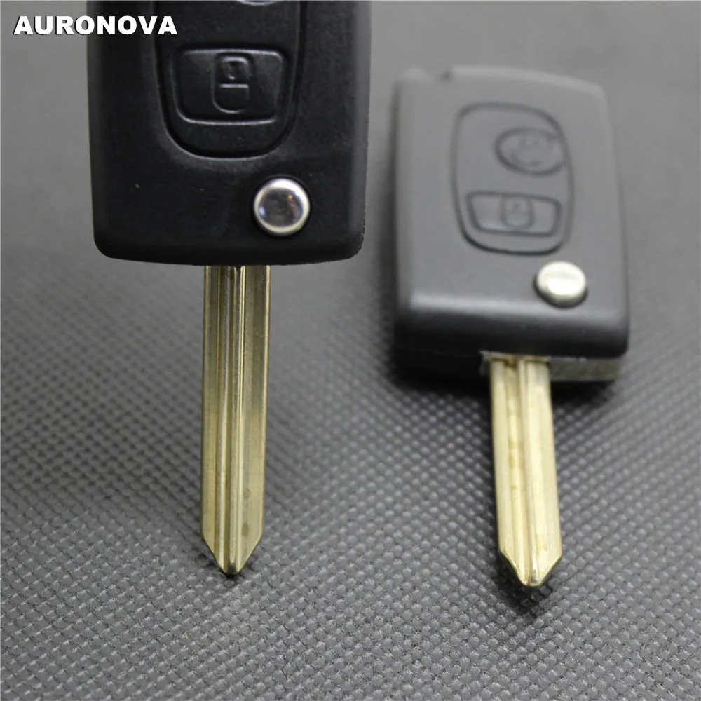 AURONOVA новое обновление складной ключ оболочки для Citroen Picasso Elysee флип складной ключ 2 кнопки дистанционного ключа автомобиля чехол