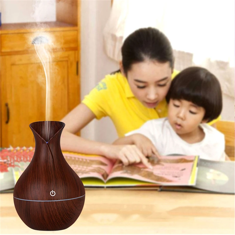 

Electric Humidifier Aroma Oil Diffuser Ultrasonic Wood Air Humidifier USB Mist Maker LED Lights Home Office diffusore essenze