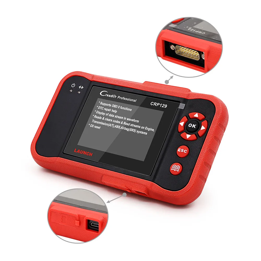 DHL free Launch X431 Creader CRP129 launch ENG/AT/ABS/SRS EPB SAS|launch crp129|x431 creadercode scanner |