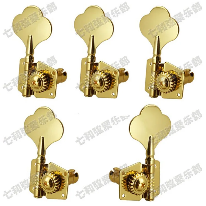 SPECIAL PRICE NEW 4R1L Gold Open 5 String Bass Tuning Pegs Tuners Machine Heads for Bass High Quality guitar accessories parts