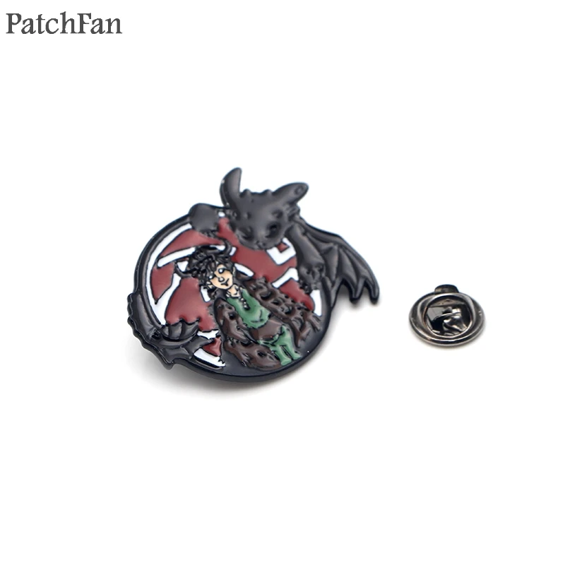 Patchfan Как приручить дракона Ночная фурия беззубый цинк галстук булавки броши для рюкзака, одежды для мужчин женщин для значков медалей A1589