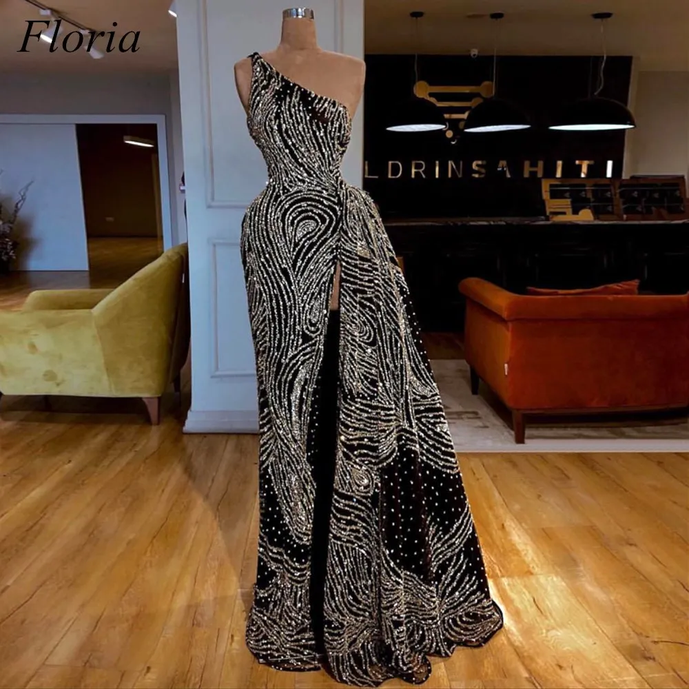 

Popular Special Design Dubai Celebrity Dresses 2019 Mermaid One Shoulder Sleeveless Evening Red Carpet Runaway Gowns Custom