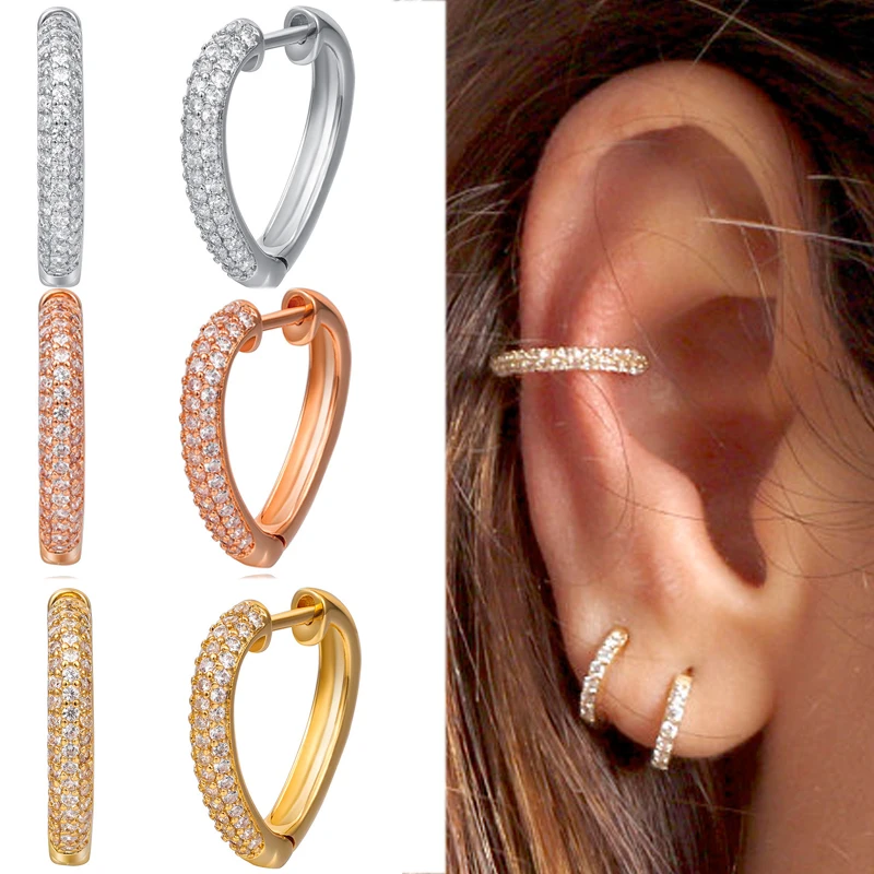 

Beautiful Small Hoop Sleeper Earring Hinged Huggie Hoop Earrings for Women pack of 1 pair