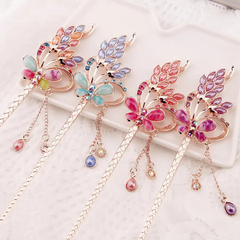 

Palace Hot Style National Style Classic Hair Decoration Peacock Butterfly Hair Sticks