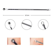 Черная головка и пятнистая нержавеющая сталь серебро 8 шт прыщ, шрам, акне удаление акне набор инструментов Профессиональный Feb13