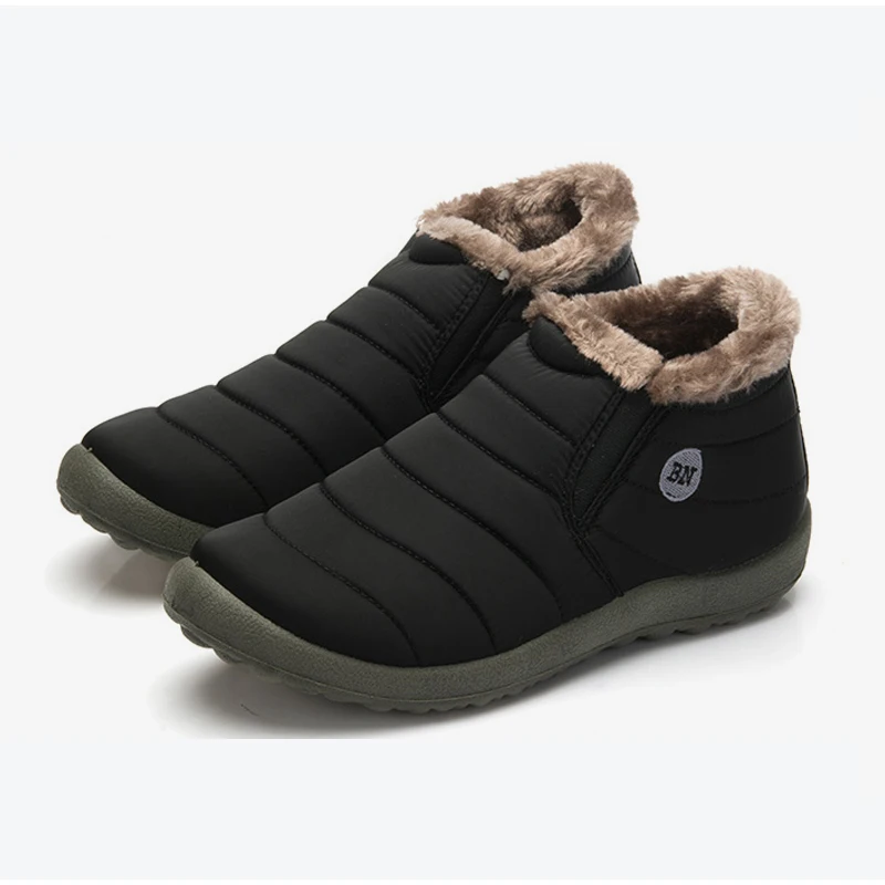 

MCCKLE Plus Size Winter Casual Women Snow Boots Female Waterproof Ankle Boots Sewing Platform Flat Shoes Ladies Short Botas
